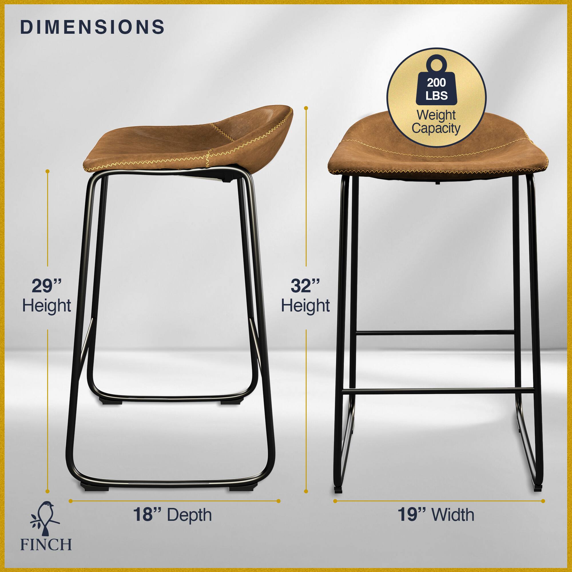 DIMENSIONS  
200 LBS Weight Capacity  
29" Height  
32" Height  
18" Depth  
19" Width