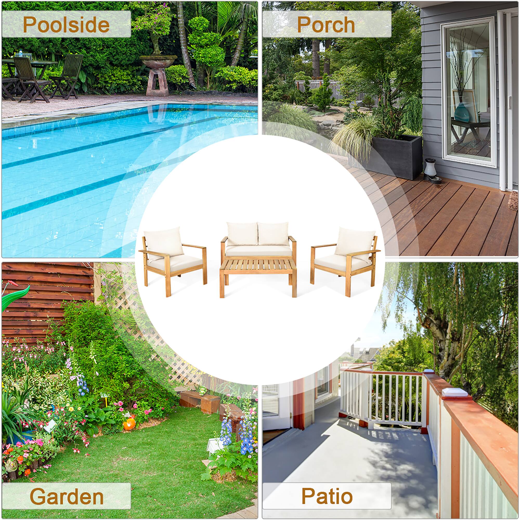 Poolside, Porch, Garden, Patio
