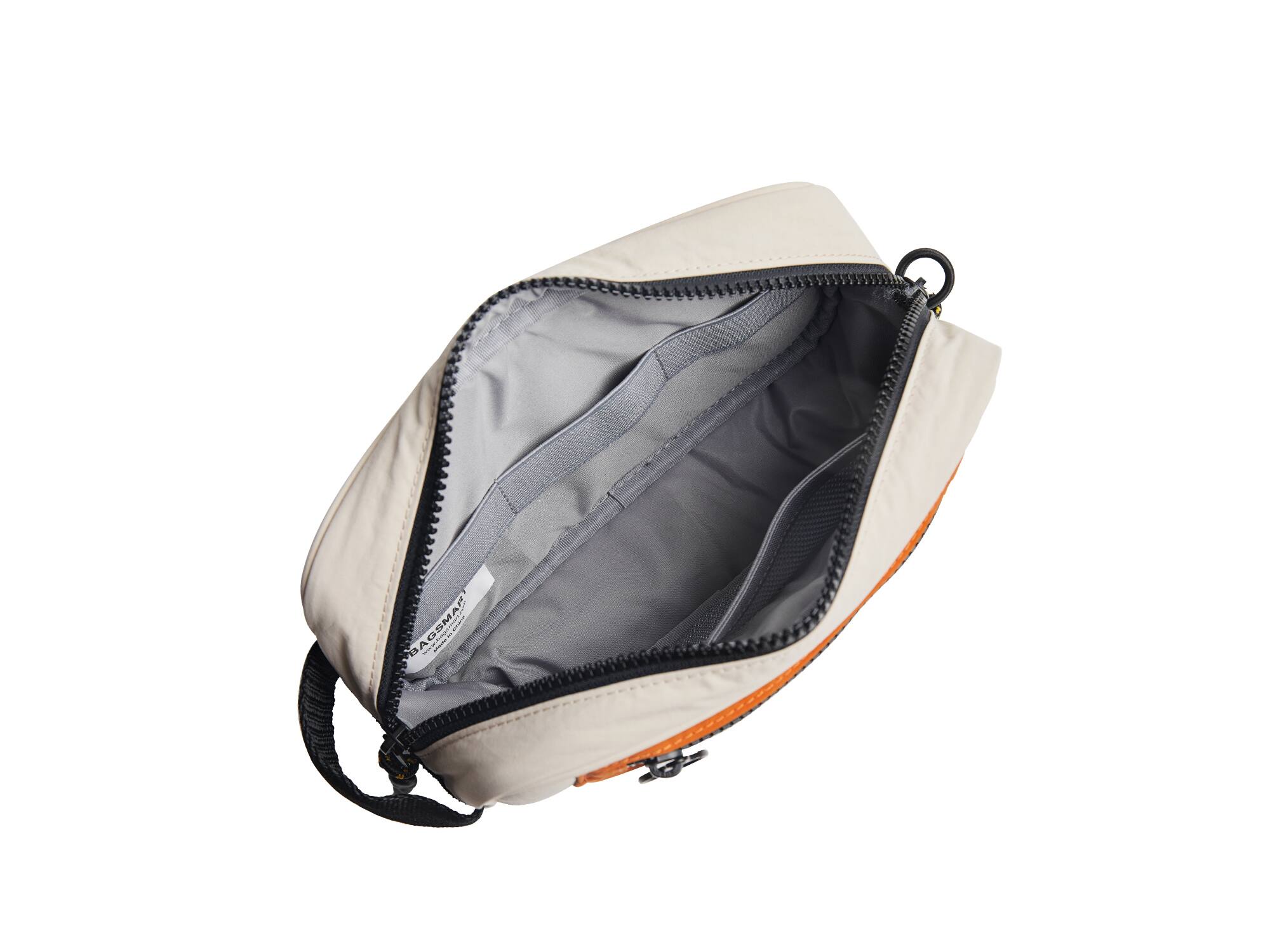 Alt View 2. Bagsmart - Paz 2L Waterproof Dopp Kit, Quilted Travel Toiletry Bag with Multiple Compartments for Travel & Daily Use - Tangerine.