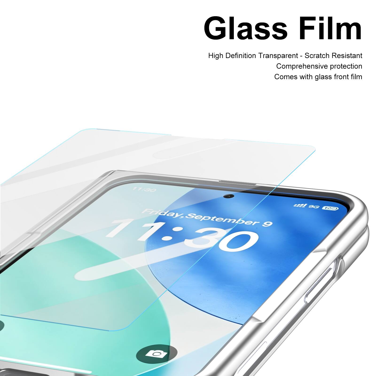 Glass Film High Definition Transparent-Scratch Resistant Comprehensive protection Comes with glass front film

11:30 SG GO Friday, September 9