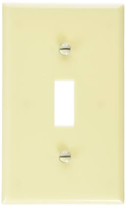 Leviton - M01-86001-IMP 1-Gang Toggle Switch Wallplate, 10-Pack - White