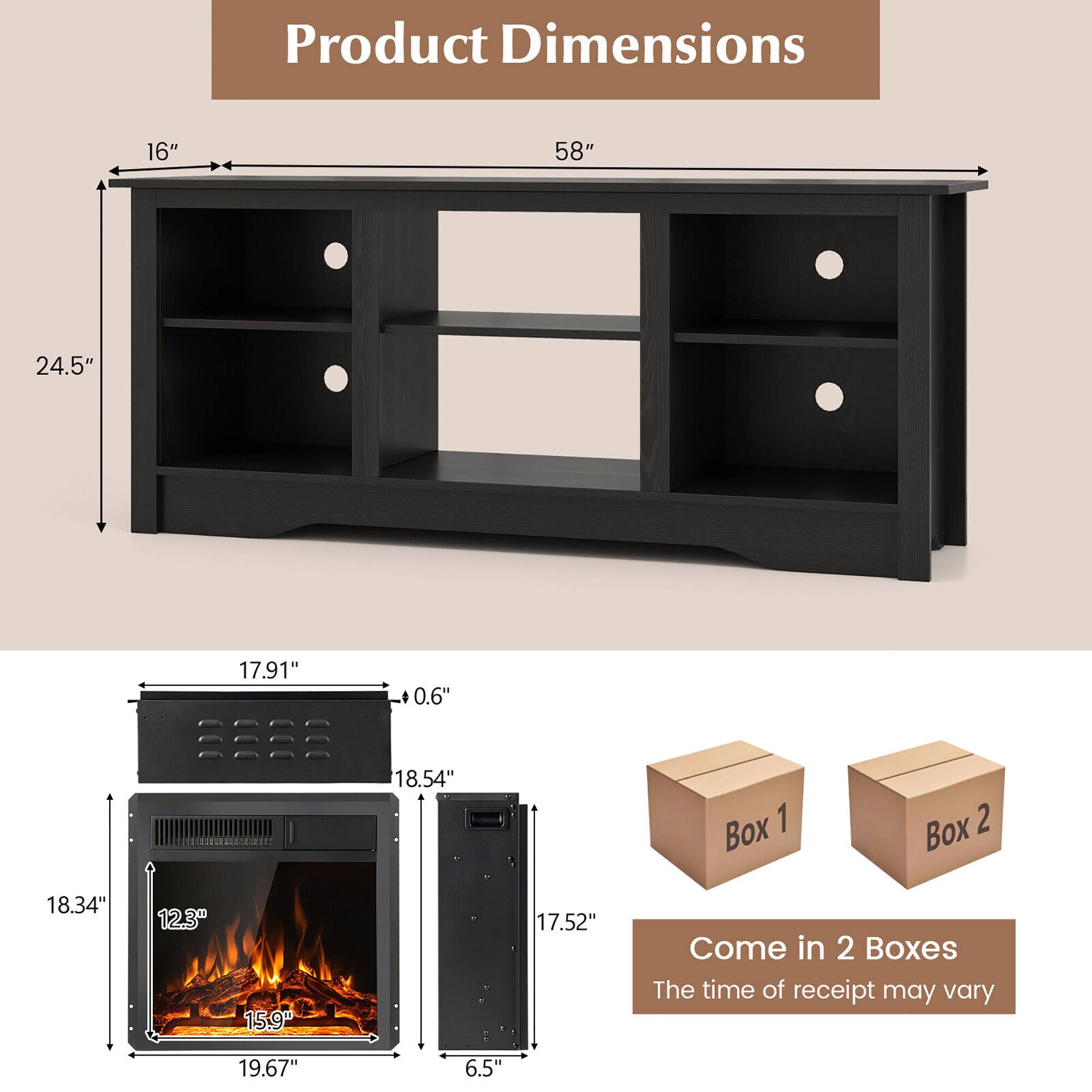 Product Dimensions  
16" x 58" x 24.5"  
17.91" x 0.6" x 18.54"  
18.34" x 12.3" x 15.9" x 17.52"  
19.67" x 6.5"  

Come in 2 Boxes  
The time of receipt may vary