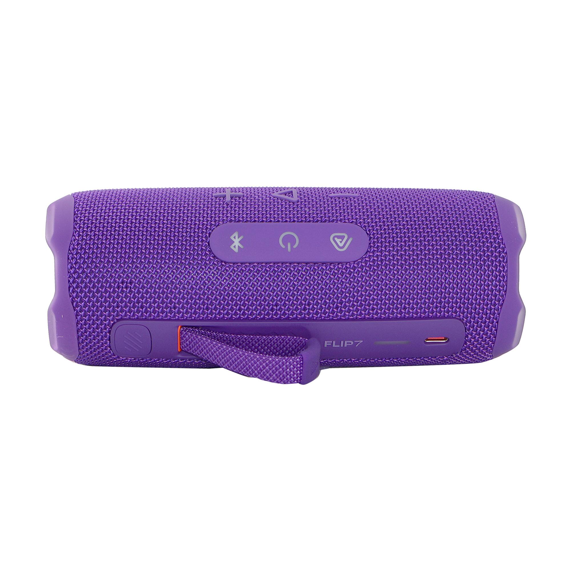 Left. JBL - JBL Flip 7 Portable Waterproof Bluetooth Wireless Speaker (Purple) Audio Bundle - Purple.