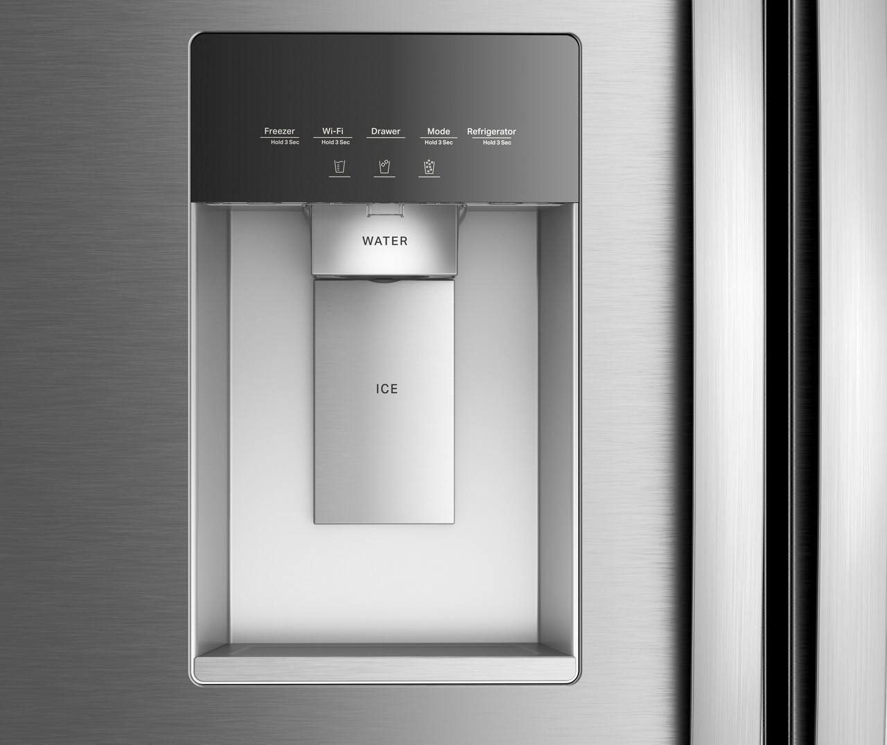 Freezer  
Wi-Fi  
Drawer  
Mode  
Refrigerator  

WATER  
ICE