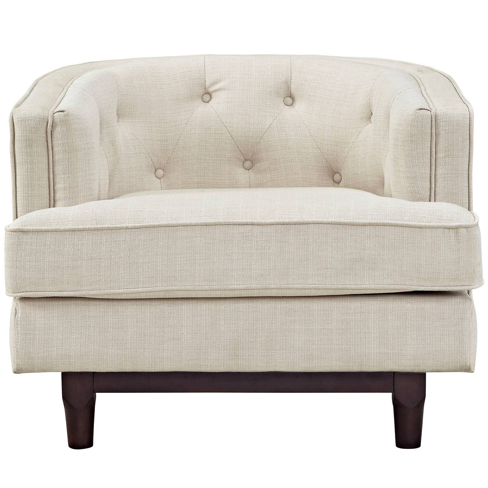 Alt View 1. Modway - Coast Upholstered Fabric Armchair by Modway - Beige.