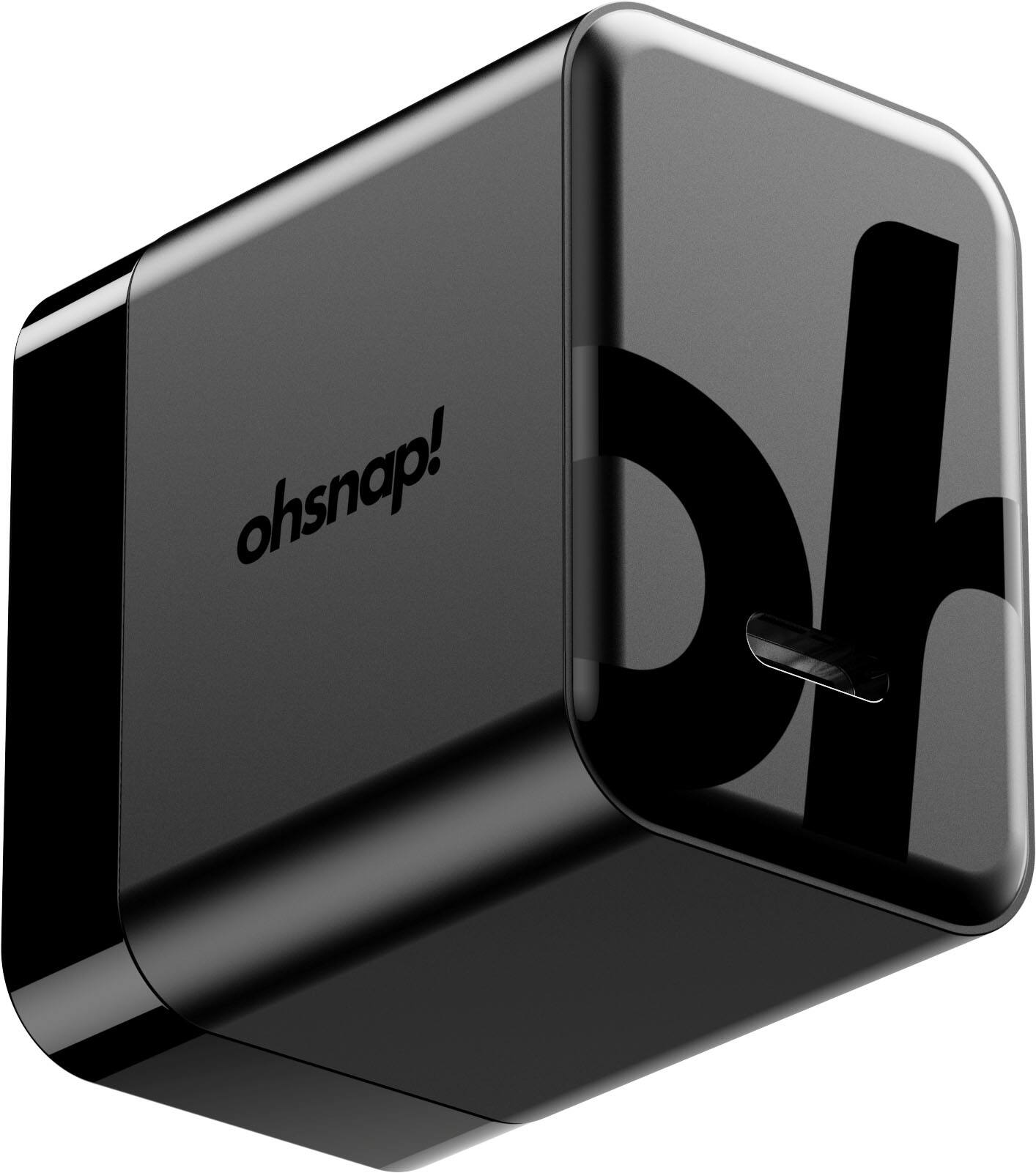 Angle. OhSnap - 35W Power Brick - Black.