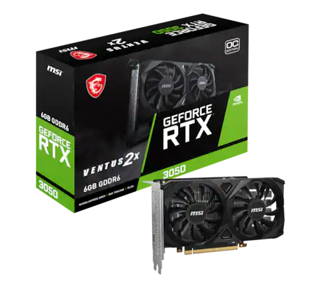 msi
RTX 3020 GEFORCE VENTUS x2 OC EDITION
msi
msi
msi
NVIDIA 6GB GDDR6 GEFORCE GEFORCE RTX VENTUS2X 3050 GDDR6 6GB, DLSS 3050 ARCH RAY TRACING AMPERE NVIDIA