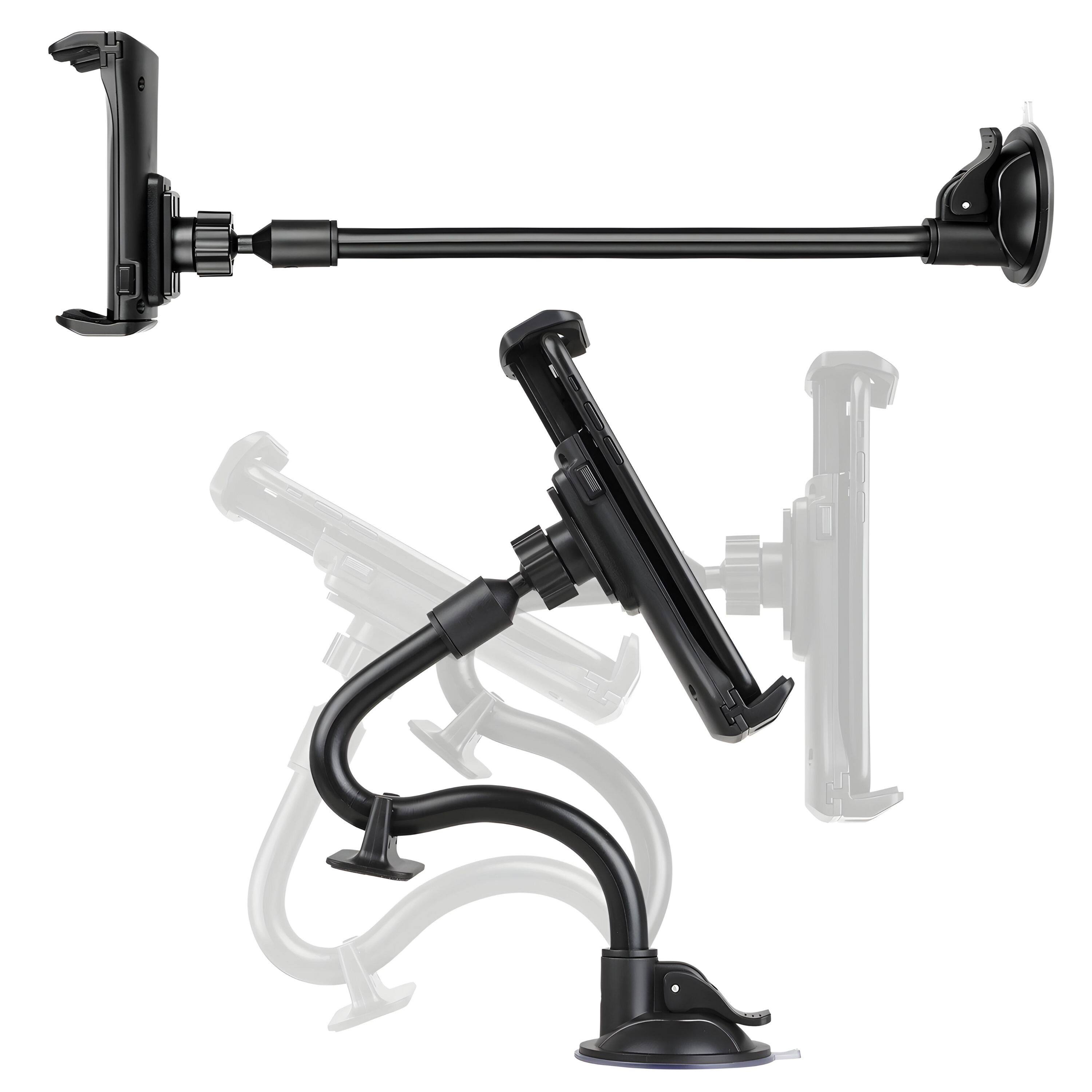 Left. Kitcheniva - 360° Universal Car Windshield Holder Desktop Mount For Cellphone Tablet - Black.