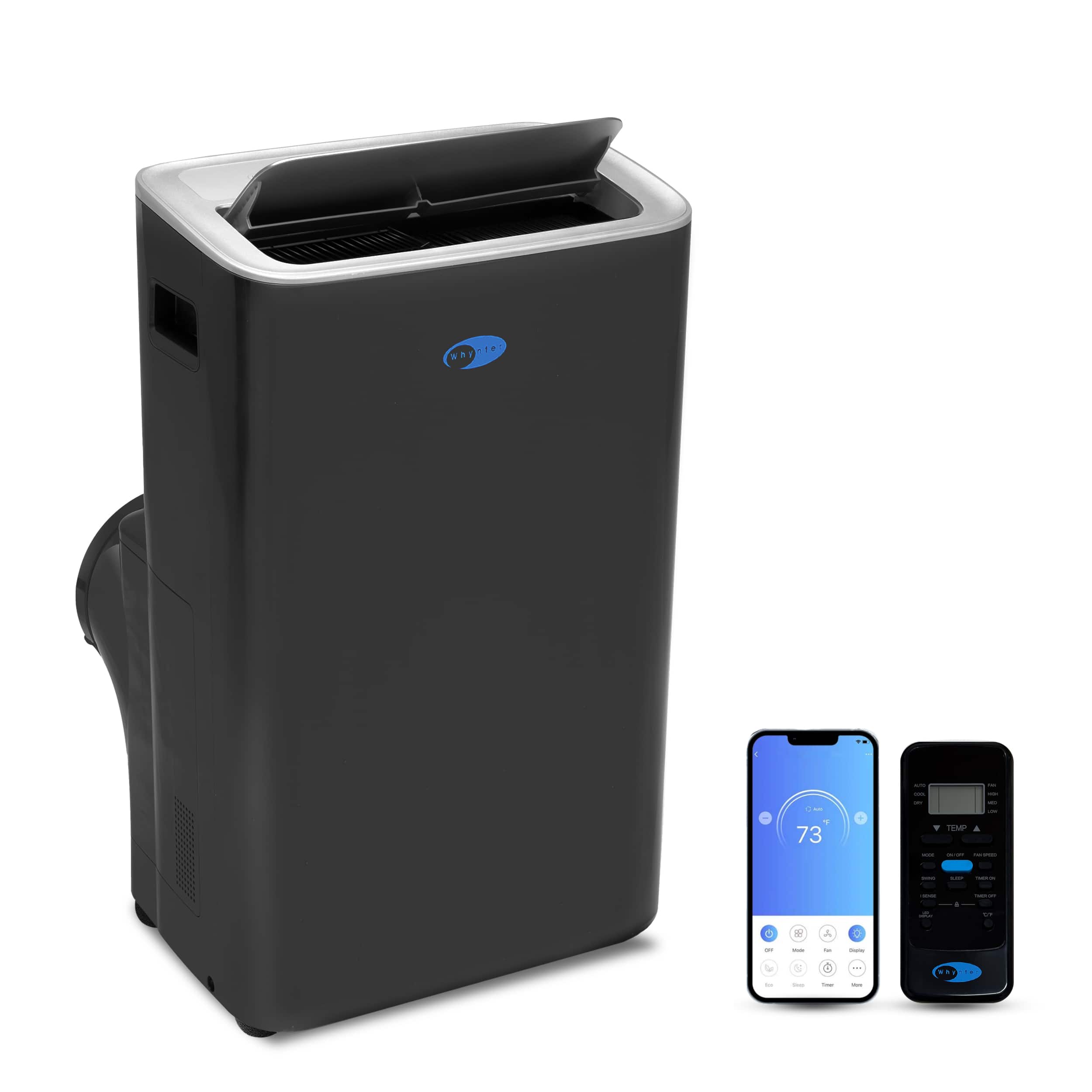 Whynter - ARC-1280MX Smart Portable Air Conditioner NEX Inverter 13,000 BTU (10,000 BTU SACC) Dual Hose Cooling - Black