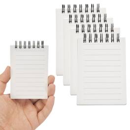 Unique Bargains - 4pcs 3x5 Inch Aesthetic Pocket Notebooks, Spiral Lined Pages Portable Flip Notes 80 Sheets/160 Pages Office - Transparent