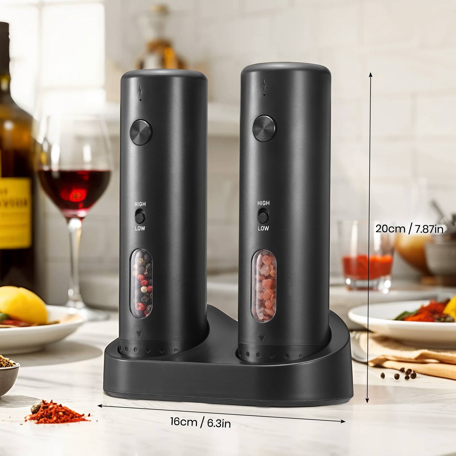 M HIGH HIGH LOW LOW  
20cm / 7.87in  
16cm / 6.3in