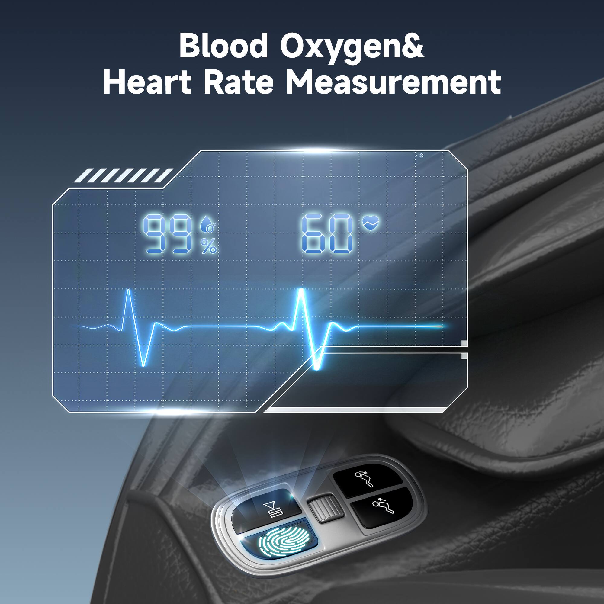 Blood Oxygen & Heart Rate Measurement

99% 60 ❤️