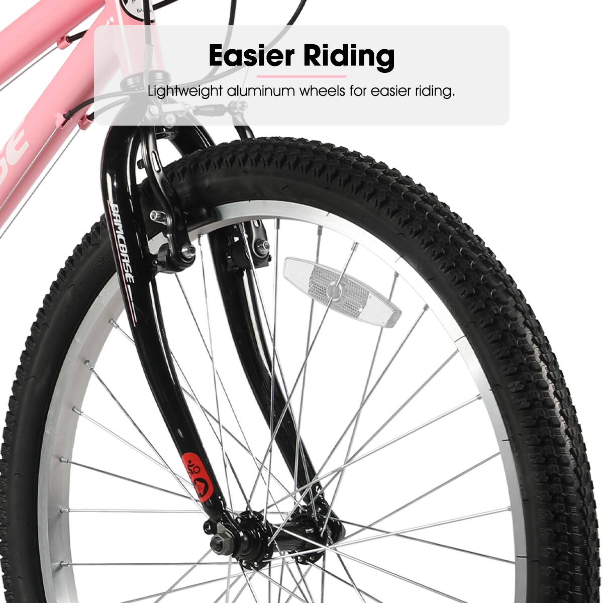 Easier Riding  
Lightweight aluminum wheels for easier riding.