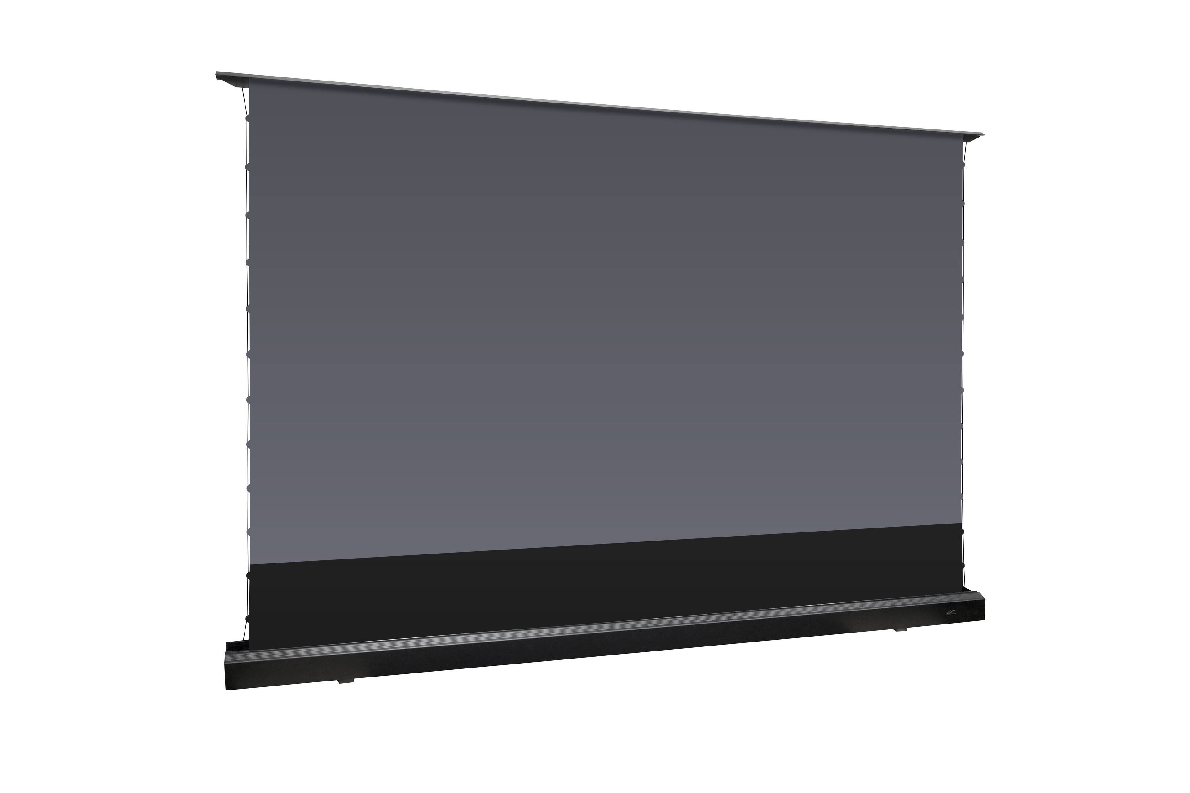 Left. Elite Screens - Kestrel Tab-Tension CLR5,126",16:9,Electric Floor-Rising CeilingLightRejecting Ultra-Short Throw Screen, FTE126H3-CLR5.