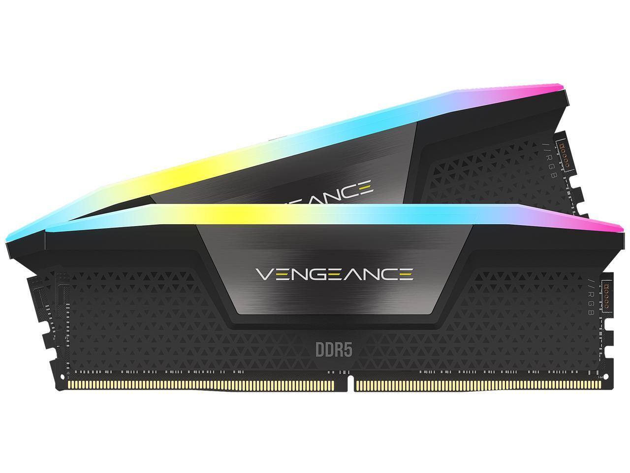 CORSAIR Vengeance RGB 32GB (2 x 16GB) 288 Pin PC RAM DDR5 5200