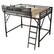 Alt View 5. GOODSILO - Full Size Metal Loft Bed with Storage Shelves and Ladder for Kids and Teens - Black.