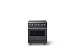 Front. Viking - 30 in. Wide 4 Elements Pro 5 Series 4.7 Cu. Ft. Freestanding Induction Convection Range - Cast Black - Cast Black.