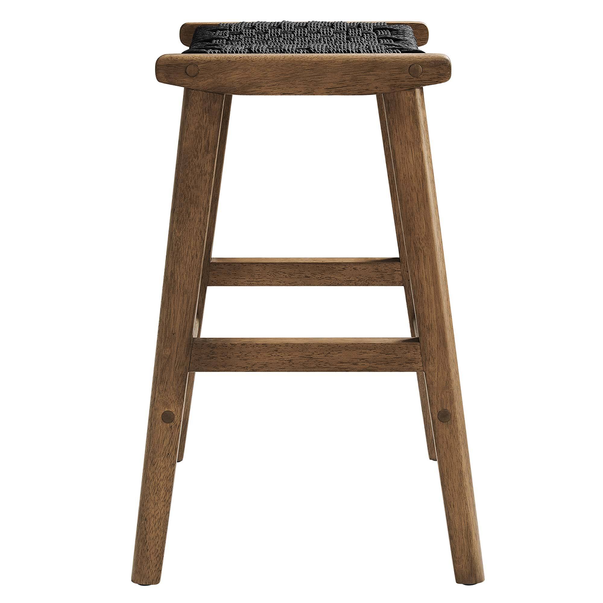 Alt View 1. Modway - Saoirse Woven Rope Wood Counter Stool Set of 2 by Modway - 0.