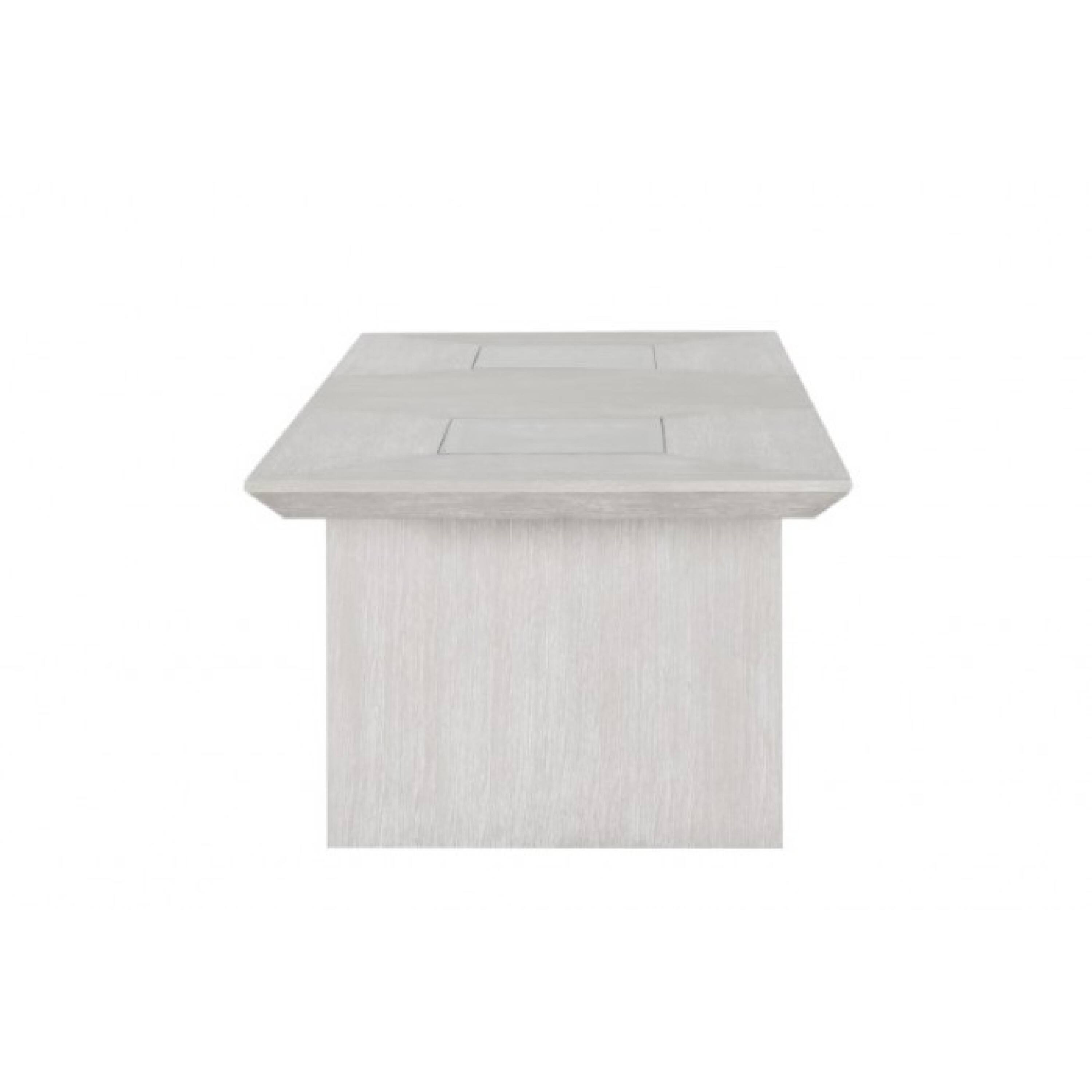 Alt View 3. Manhattan Lane - Diaz 7pc Dining Table Set, Extendable Leaf, 6 Fabric Chair, Gray Wood - Light Gray.