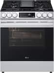 LG - 5.8 Cu. Ft. Slide-In Gas True Convection Smart Range with EasyClean, Air Fry and UltraHeat 20K Burner - Stainless Steel