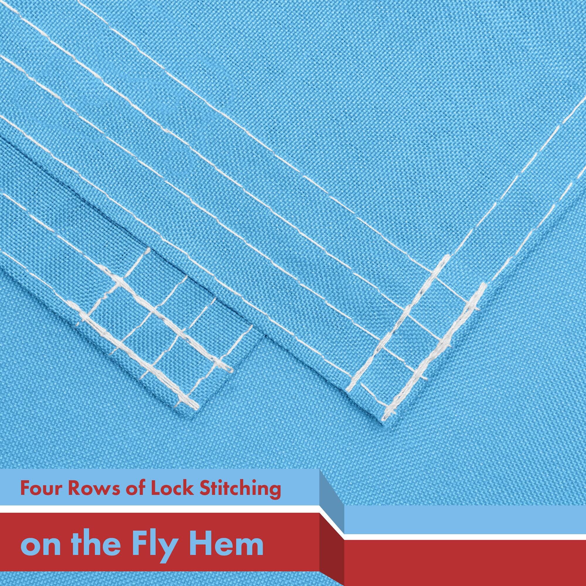 Four Rows of Lock Stitching on the Fly Hem