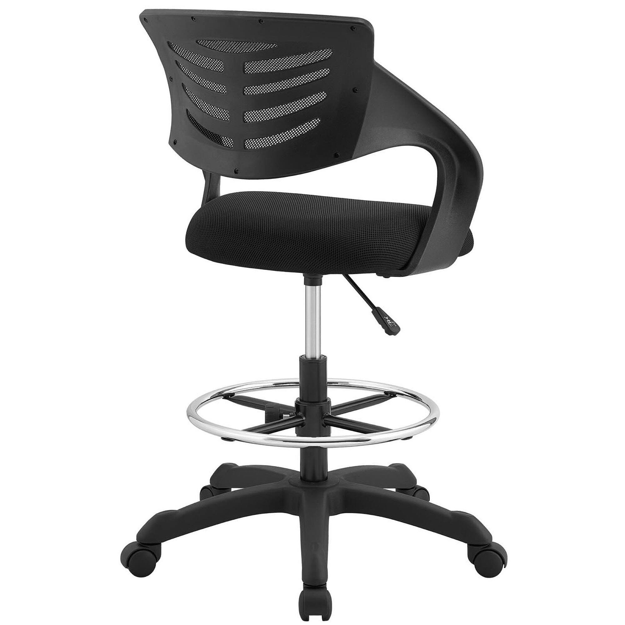 Left. Modway - Thrive Mesh Drafting Chair by Modway - Black.