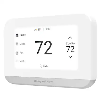85° 9:30
Home Mode Fan Menu
72 Cool to 72
45%
Honeywell Home