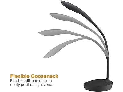 Flexible Gooseneck  
Flexible, silicone neck to easily position light zone