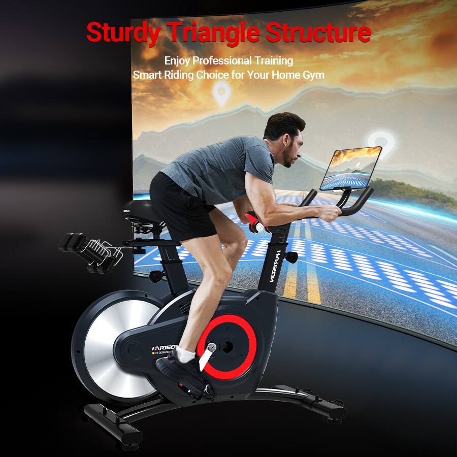 Sturdy Triangle Structure  
Enjoy Professional Training  
Smart Riding Choice for Your Home Gym  

A ARISO