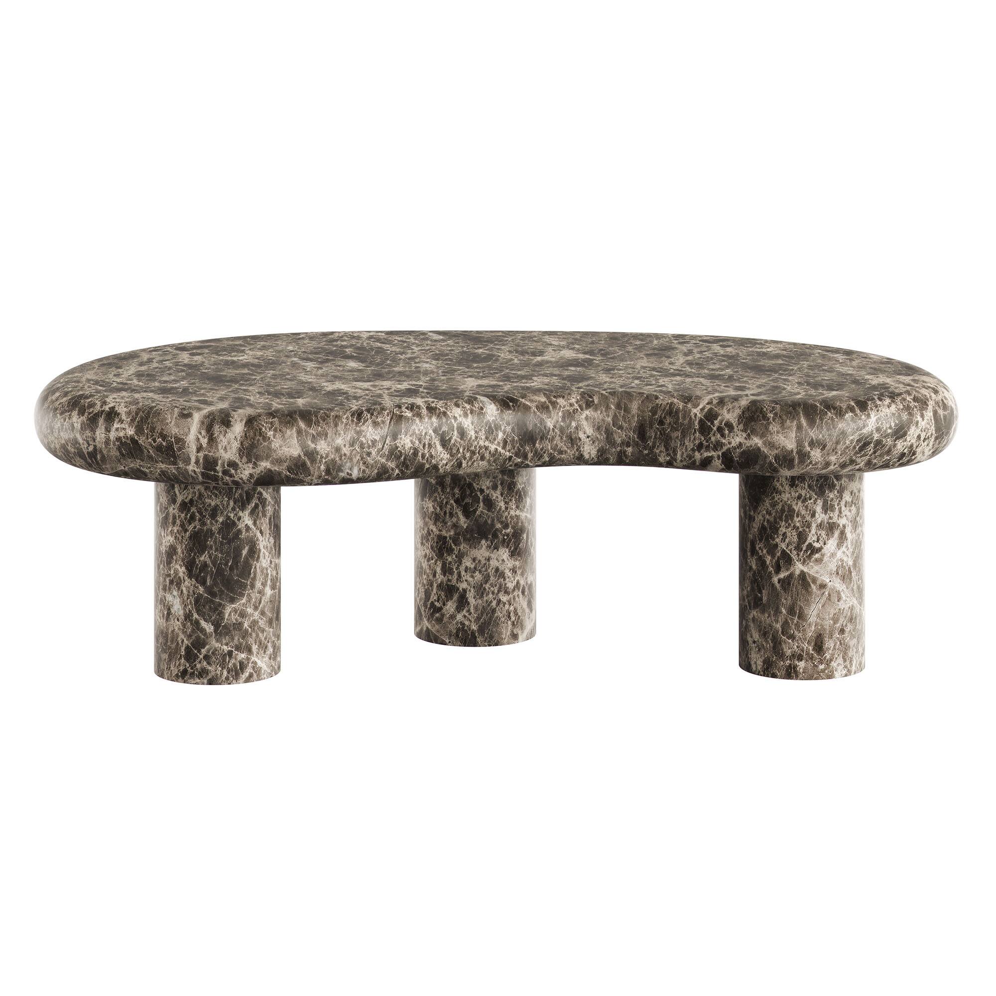 Alt View 6. Modway - Elowen Outdoor Patio Coffee Table by Modway - Dark Emperador Marble.