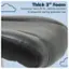 The image features a black leather chair with a thick 3-inch foam filling. The foam is generously filled, providing ultimate comfort and relaxation for extended use. The chair is designed for comfort and relaxation, making it an ideal choice for those seeking a cozy and supportive seating option.