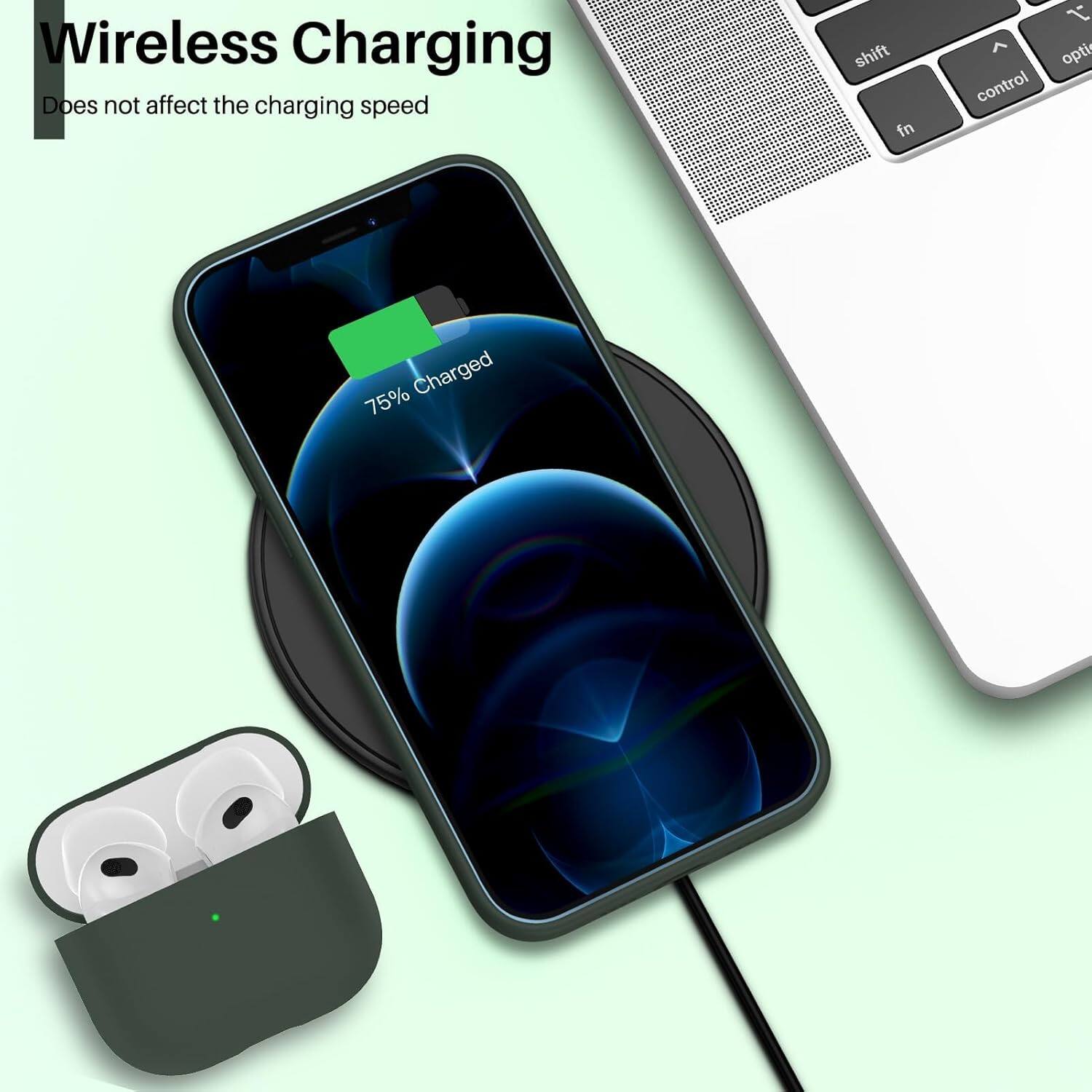 Wireless Charging, Does not affect the charging speed, 75% Charged