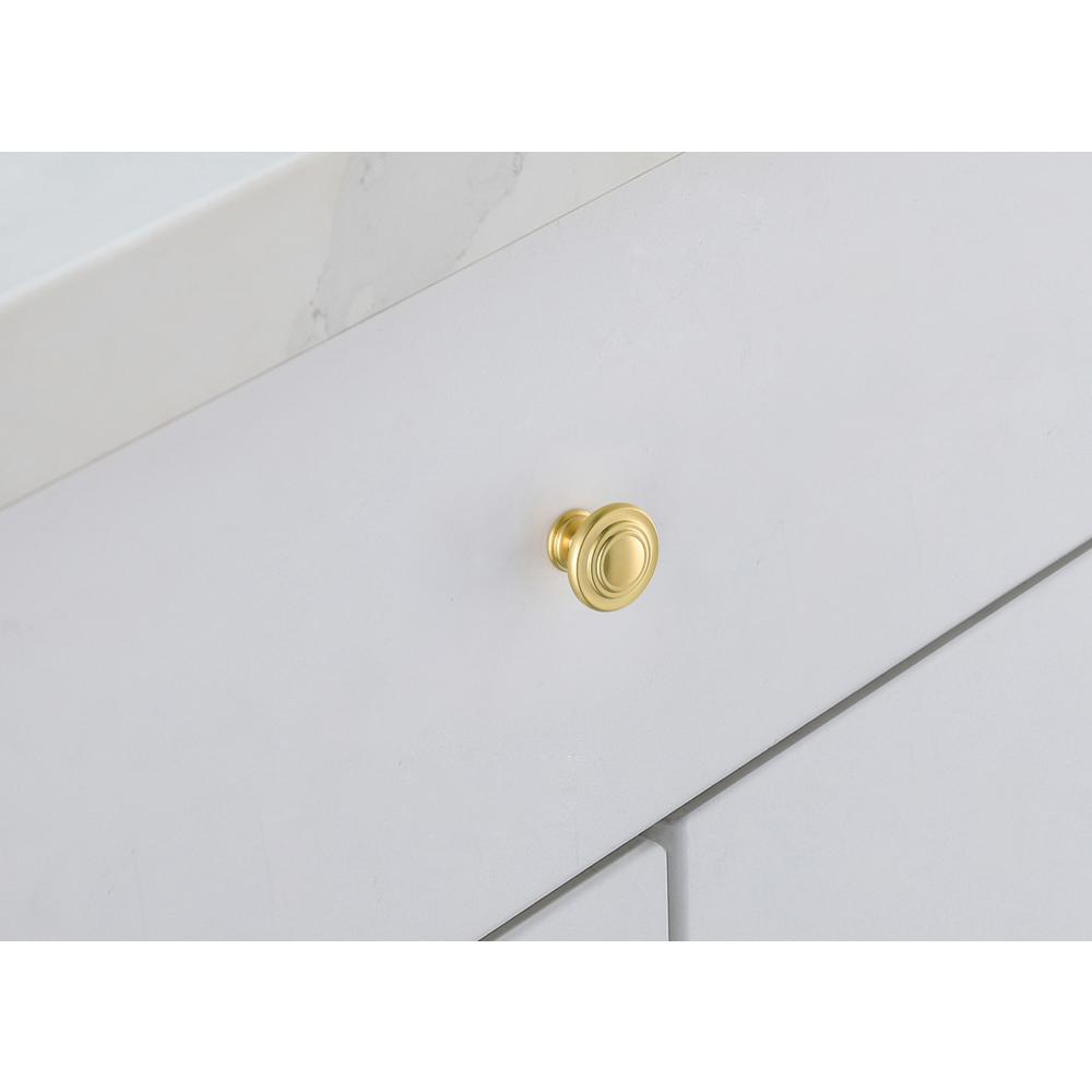 Alt View 1. Elegant Decor - Minu 1.3" Diameter Brushed Gold Mushroom Knob Multipack (Set of 10) - Brushed Gold.