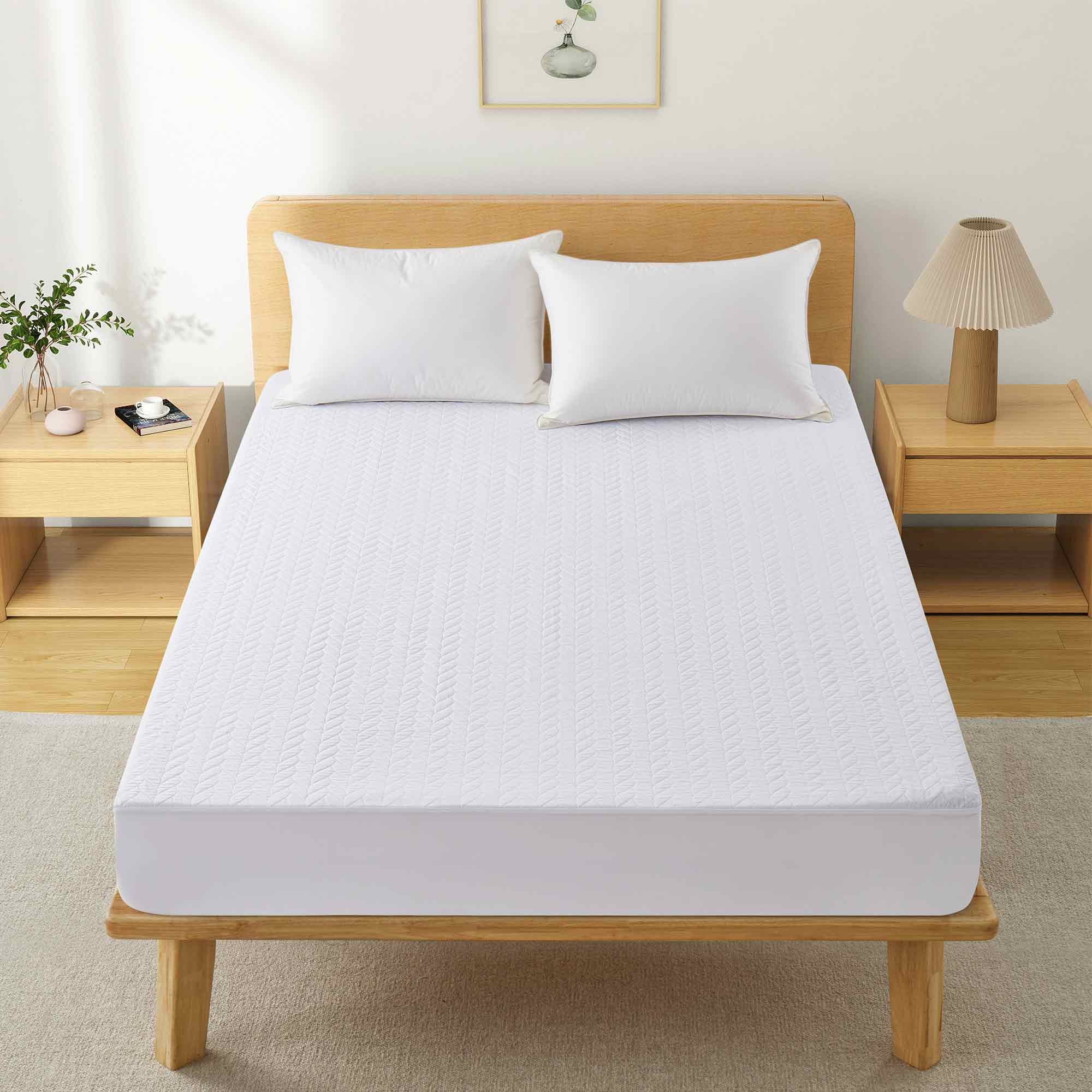 Peace Nest - Waterprrof Mattress Protector, Pattern, Queen - Leaf