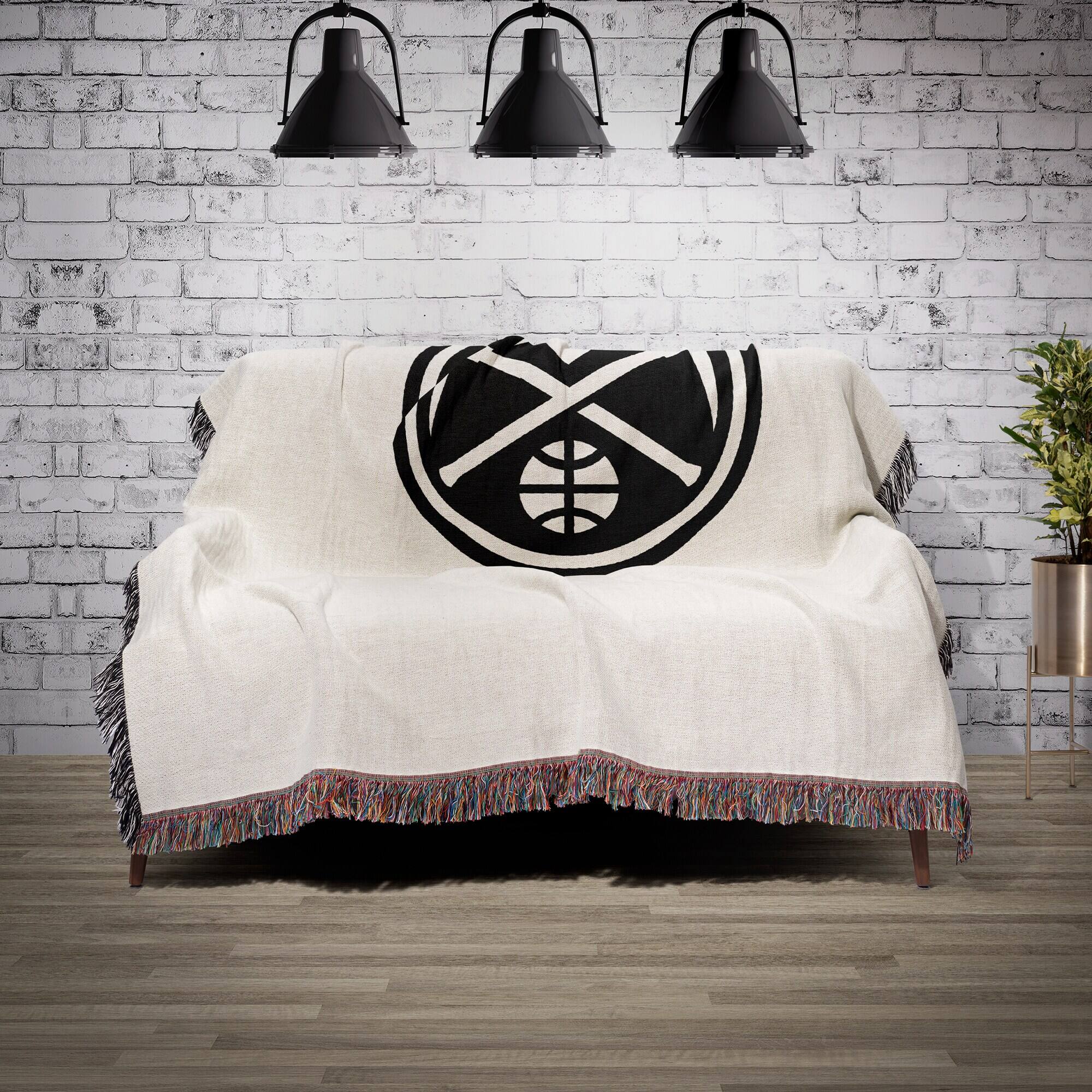 Alt View 1. Chad & Jake - Denver Nuggets Woven Blanket - White.