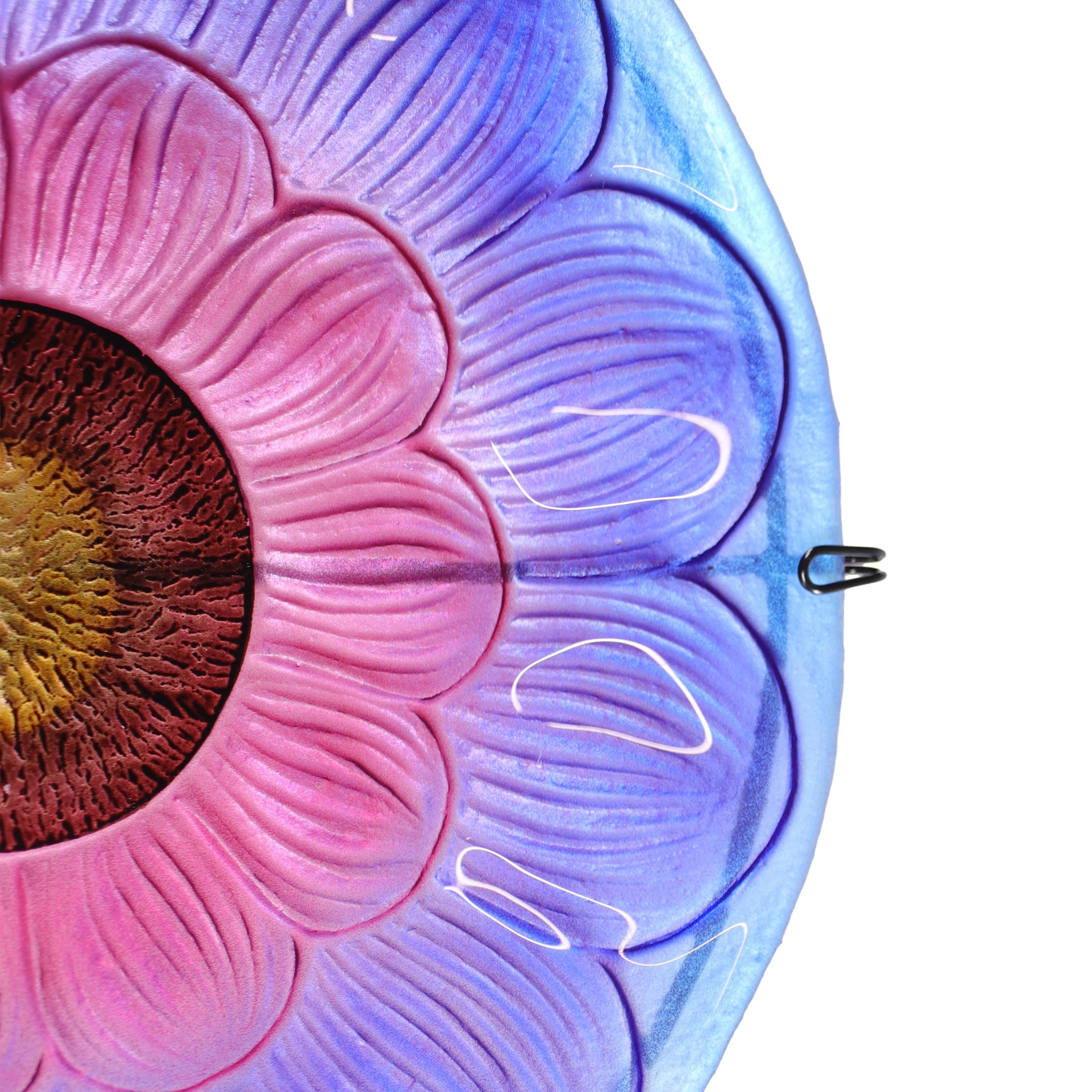 Alt View 9. Sunnydaze - Deck-Mounted/Staked Glass Bird Bath - Spring Crocus.