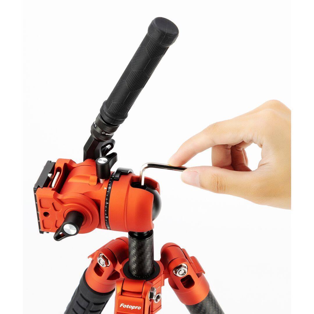 Back. FotoPro - Fotopro X-Airfly Max Video tripod  (Orange).