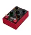 The image features a red pedal with a variety of controls, including a boost, distortion, gain, chorus, phaser, special effects, and more. The pedal is designed to enhance the sound of a guitar or other instruments, offering a range of options for adjusting the tone and effects. The controls are labeled with their respective functions, making it easy for users to customize their sound to their liking.