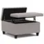 Alt View 11. Simpli Home - Harrison Small Square Coffee Table Storage Ottoman - Cloud Grey.