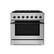 Front. Hauslane - HausPro 36 in. 6 Burners (20,000 BTU) Freestanding Gas Range Range - Matte Black.