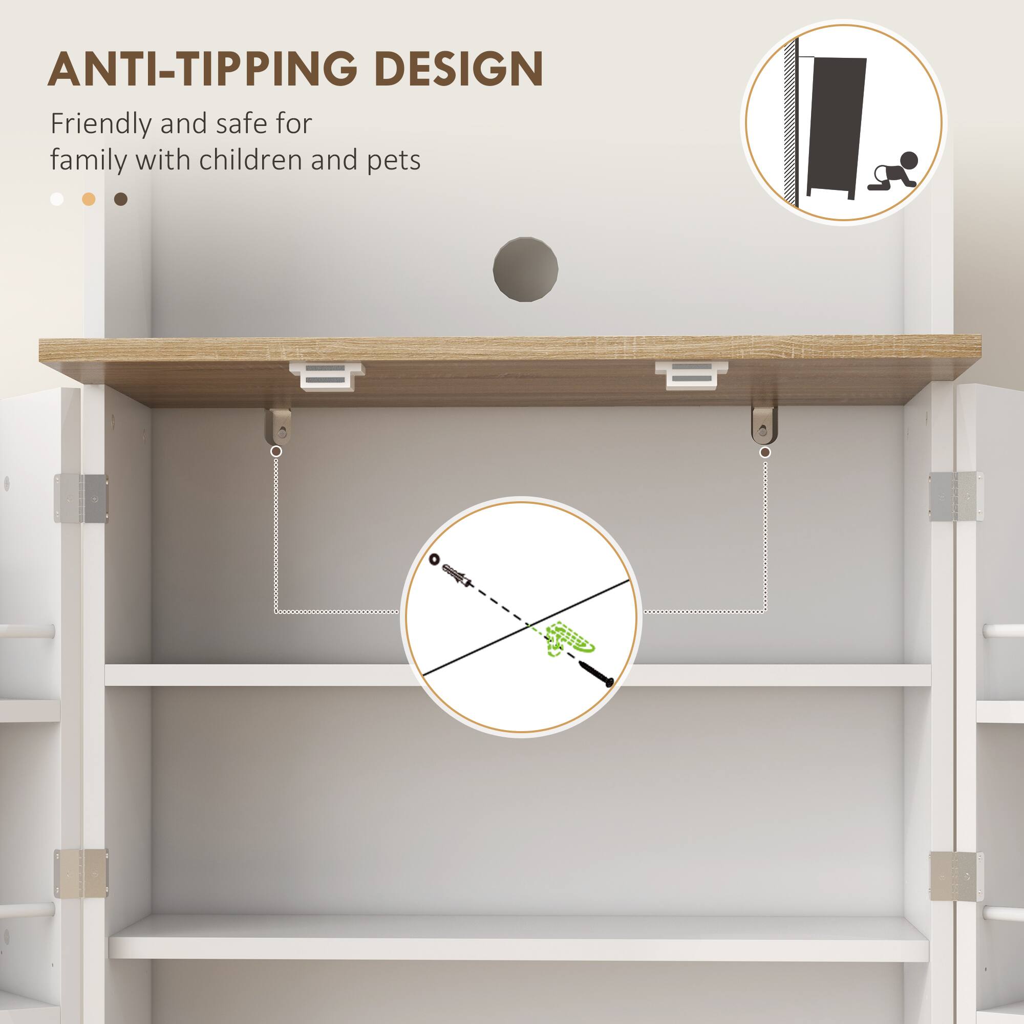 ANTI-TIPPING DESIGN
Friendly and safe for family with children and pets