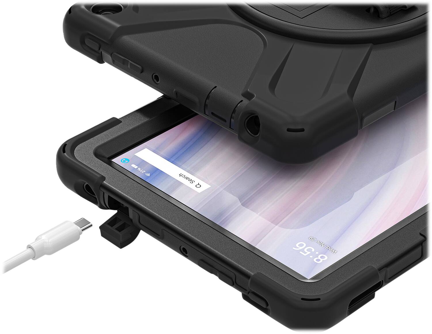 Alt View 14. SaharaCase - DEFENSE-X Series Case for Amazon Fire HD 10 (2023) - Black.