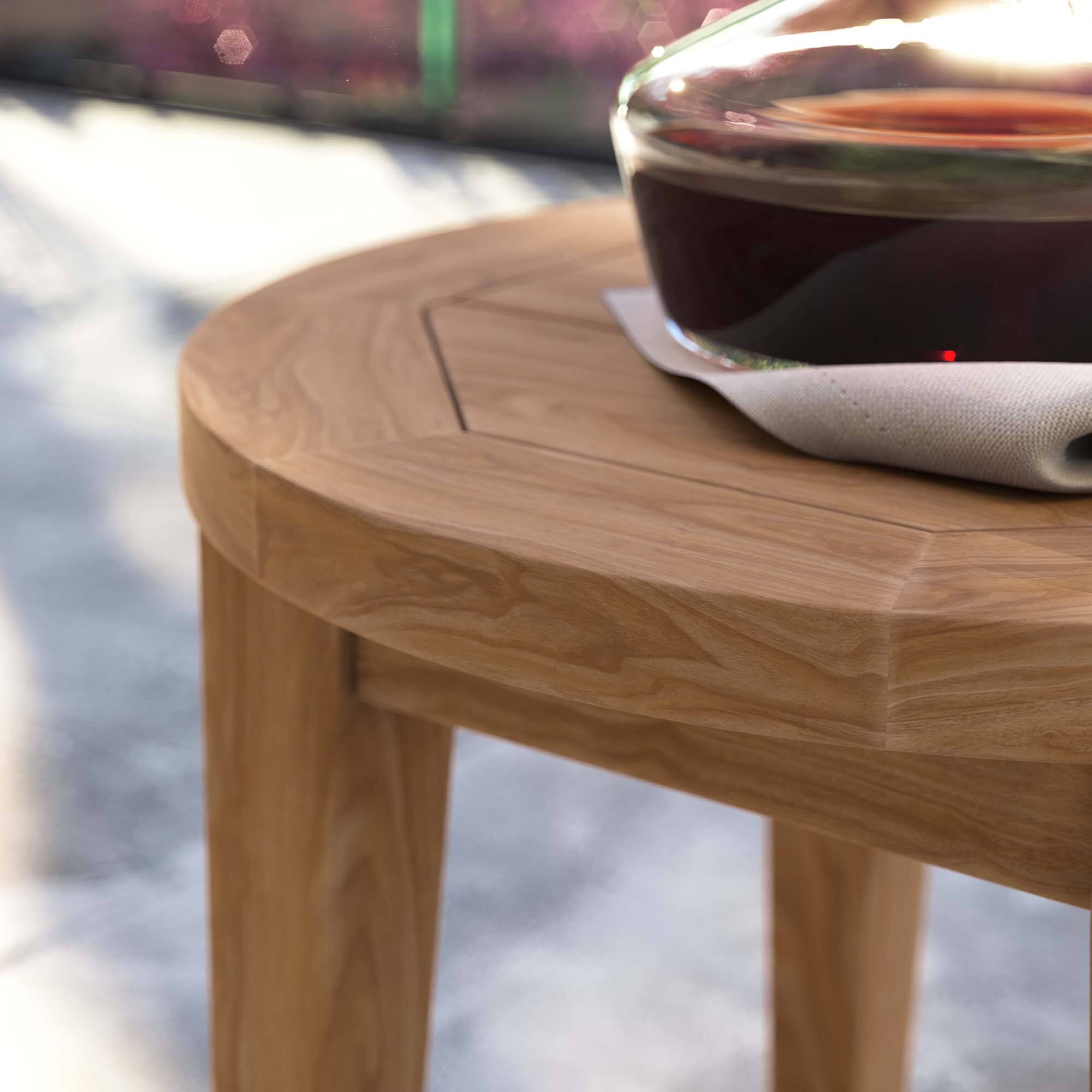 Back. Modway - Brisbane Teak Wood Outdoor Patio Side Table by Modway - Natural.