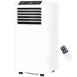 Resenkos - 8000BTU Mobile Portable Air Conditioner with Cooling, Dehumidifier, 24-Hour Timer for Bedroom - White