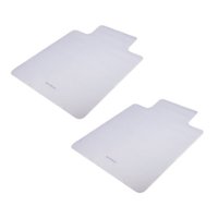 Mind Reader - Office Chair Mat for Carpet, Chair Mat, PVC, 47.5"L x 35.5"W x 0.125"H, Set of 2 - Clear - Front_Zoom