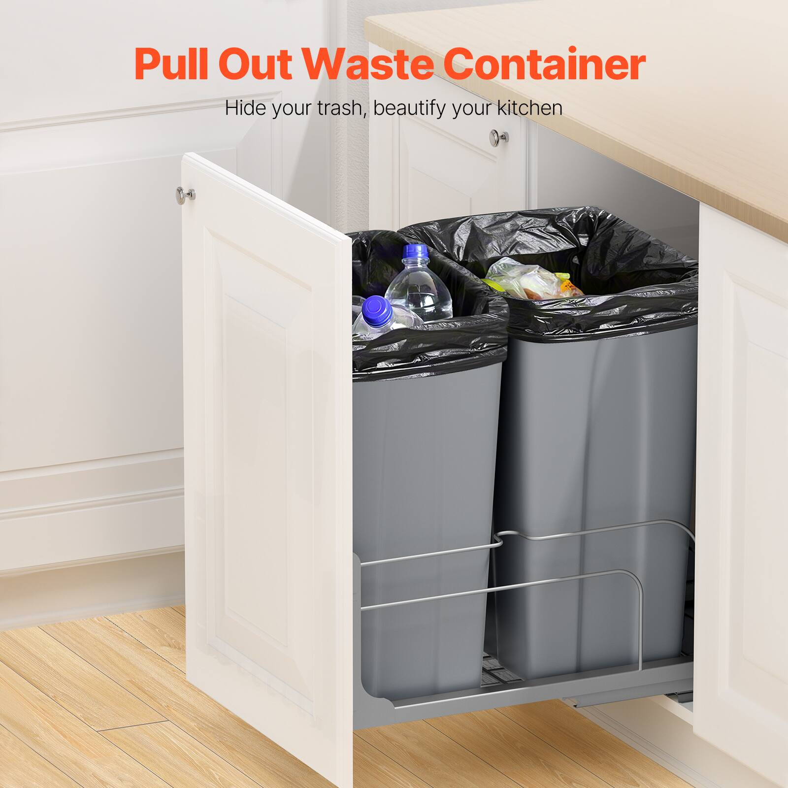 Pull Out Waste Container  
Hide your trash, beautify your kitchen