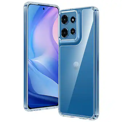 Front. Entronix - Entronix Clear Hard Back Case for Moto G 5G 2025 - Ultimate Protection and Style - Clear.