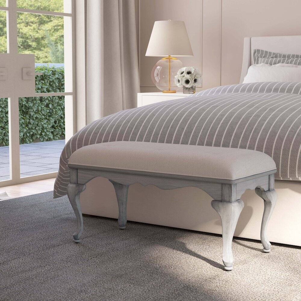 Alt View 5. Butler Specialty - Grace Wooden 38"W Bench - Gray.