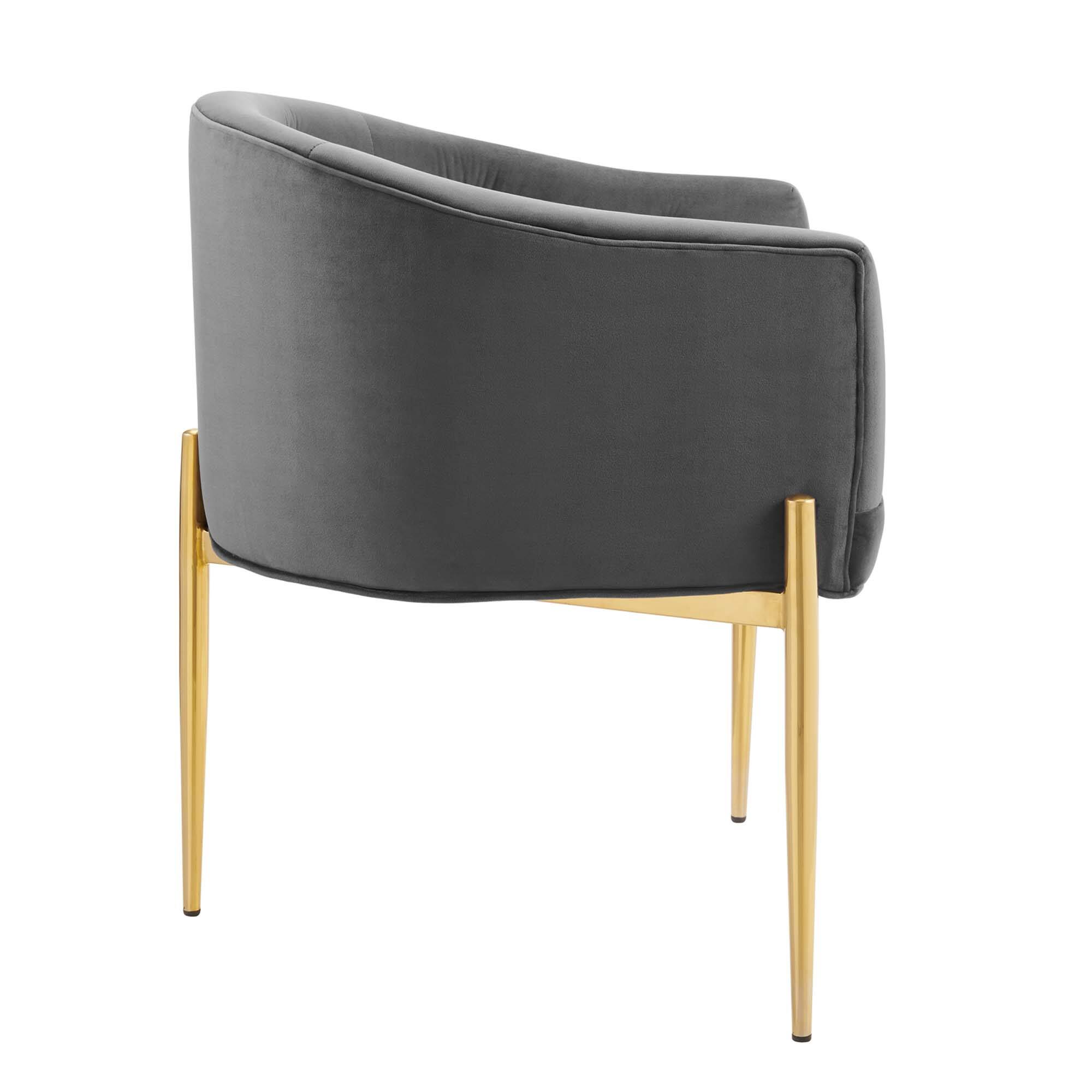 Alt View 2. Modway - Savour Tufted Performance Velvet Accent Chairs Set of 2 by Modway - Gray.