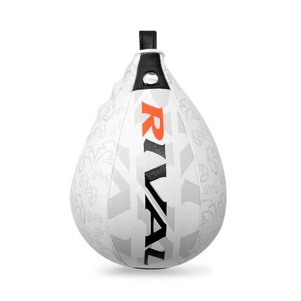 Front. RIVAL - Rival Boxing 8" x 5" Speed Bag - White - White.